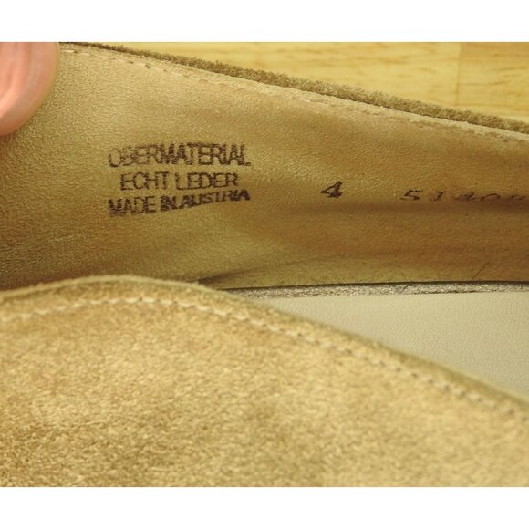 Paul Green Brown Suede Banner Slip on Flat Loafers Women's 7 Made in Austria - Picture 5 of 7